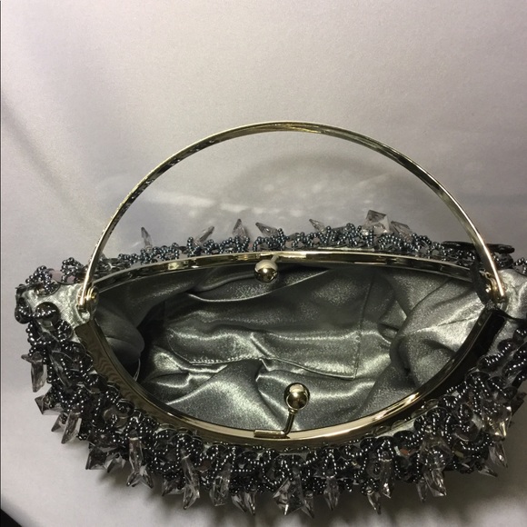 Gray Sequins Clutch - Picture 3 of 3